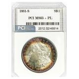 1881-S Morgan Silver Dollar MS-65 + PL