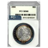 1882 Morgan Silver Dollar MS-66 Rim Toning