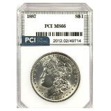 1887 Morgan Silver Dollar MS-66