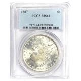 1887 Morgan Silver Dollar MS-64