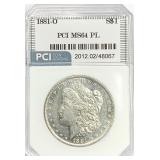 1881-O Morgan Silver Dollar MS-64 PL