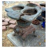 Cast Iron Antique Stove Yard Ornament 22" x 20" x 20"