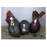 Tom And Hen Turkey 3-Dimensional Turkey Decoys, Total Qty 3 