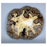 Large Septarian Dragon Stone Polished Slab, 10x9" 