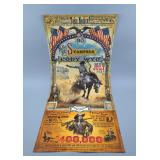 95th Anniversary Buffalo Bill Cody Stampede Rodeo Poster Signed By Artist Bob Coronato, 39x17.5" 