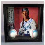 Kansas City Royals Jermaine Dye Autographed Baseballs, Qty 2, Autographed Photo, And Autographed Car