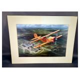 Vought OS2U Kingfisher WWII Aircraft 8" x 10" Photo, Framed And Matted Under Glass, And 