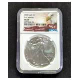 2023 American Silver Eagle $1 Coin, First Release, NGC MS70