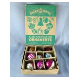 Shiny Brite Hand Painted Glass Ornaments, Various Sizes And Designs, Contents Of 2 Boxes