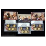 2007, 2008, & 2009 United States Mint Presidential $1 Coin Proof Sets 