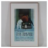 Framed Railroad Advertising Poster