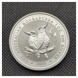 2001 Australian $1 1oz .999 Silver Coin