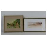 2 Framed Watercolors