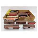 2 Trays of HO Scale Train Cars