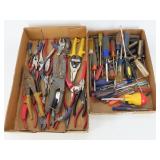 2 Trays of Pliers & Screwdrivers