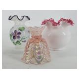 3pcs. of Art Glass Including Fenton