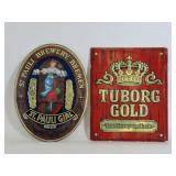 St. Pauli Girl and Tuborg Gold Advertising Signs