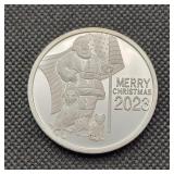 2023 Santa w/ Flag 1 ozt .999 Silver