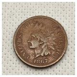 Indian Head Cent 1867 F12