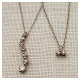 14K White Gold Necklaces w/ Diamonds