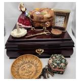 Jewelry Box w/ Keys + Collectibles