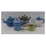 Porcelain Enamel Blue White Lot