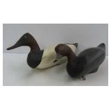 2 Signed Wooden Duck Decoys