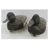 Pair of Cork Body Duck Decoys