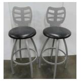 2 Metal Bar Stools