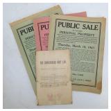 Mt. Olive Public Sale Bills