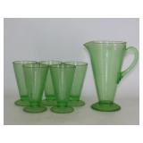 Uranium Glass Water Set