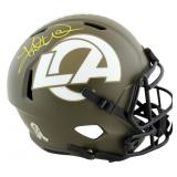 Autographed Kurt Warner Rams Mini Helmet
