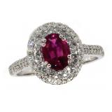 14k Gold 1.26 ct Tourmaline & Diamond Ring