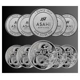 1 OZ SILVER ROUND LUNAR DRAGON ASAHI MINT