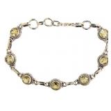 Genuine 7.50 ct Golden Citrine Bracelet