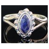 Marquise Cut 1.00 ct Natural Sapphire Ring