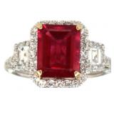 14kt Gold 5.00 ct Ruby & Diamond Ring