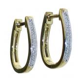 Brilliant Diamond Huggie Hoop Earrings