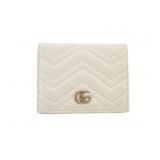 GUCCI GG White Leather Bifold Wallet