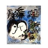 Marc Chagall LTD EDT Pair of Lovers with Flowers