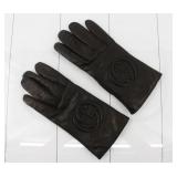 Gucci Interlocking Leather Gloves Size 7 1/2