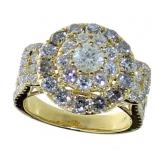 14kt Gold Round Brilliant 3.00 ct Diamond Ring