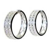 3.00 ct Channel Set VS Lab Diamond Hoop Earrings