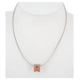 Hermes "H" Cube Necklace