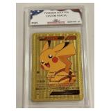 Pokï¿½mon Gold Custom Pikachu Card