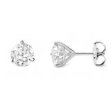 Round Brilliant 3.00 ct White Sapphire Earrings