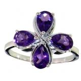 Natural 3.20 ct Amethyst Designer Ring