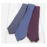 Hermes 3 Pieces Necktie 100% Silk