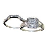 14kt Gold 1.05 ct Natural Diamond Bridal Set