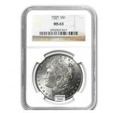 1878-1904 MS63 NGC/PCGS Morgan Silver Dollar